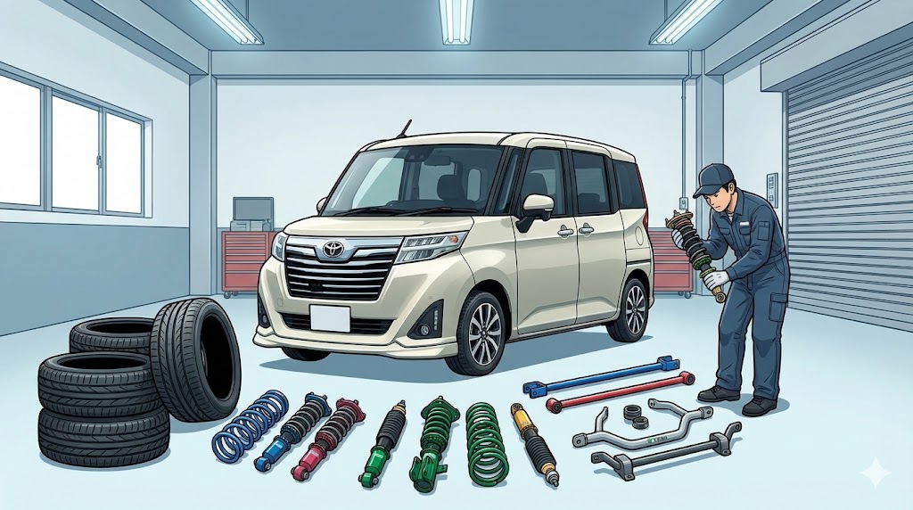 パーツ交換で目指す劇的なルーミーの乗り心地改善